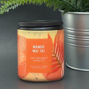 BBW Mango Mai Tai Bath & Body Works Mason Jar Single Wick Candle